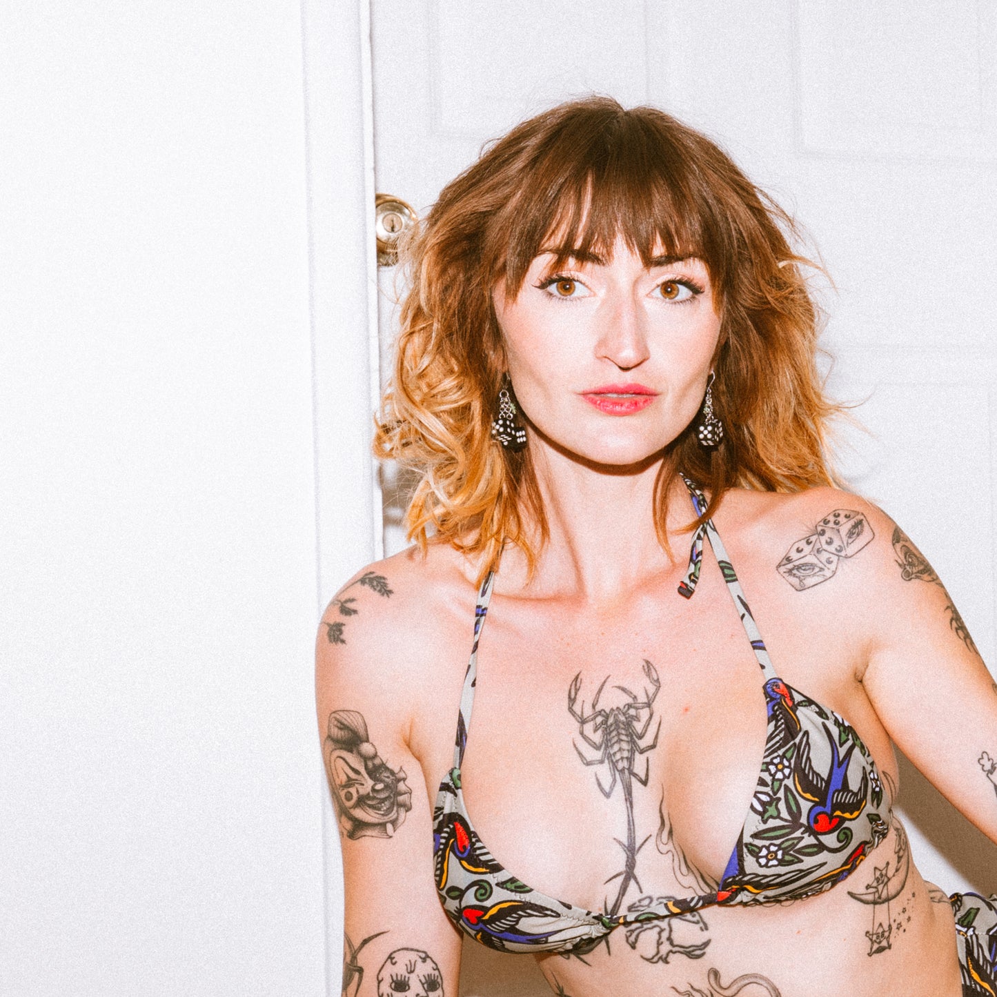 Blue Bird String Bikini Top