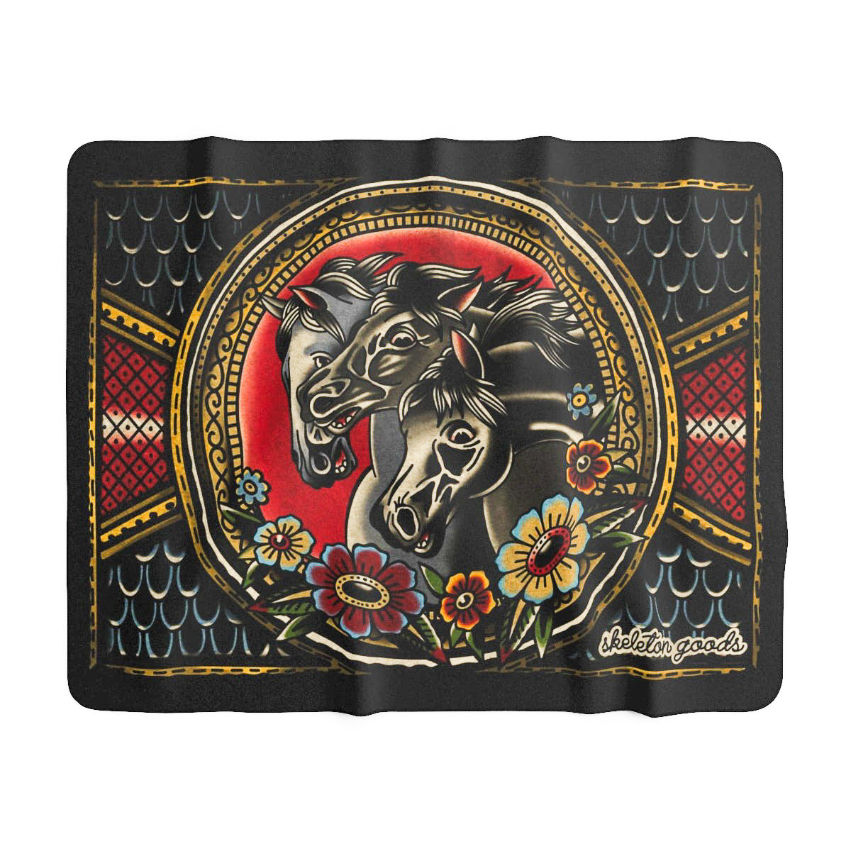 Wild Stallions Sherpa Fleece Blanket