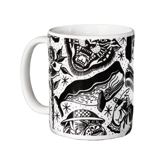 Black & White Tattoo Flash Mug