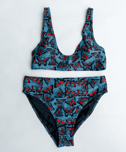 Butterfly Padded Bikini Top (blue edition)