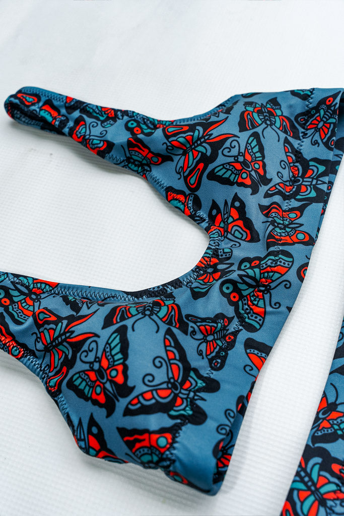 Butterfly Padded Bikini Top (blue edition)