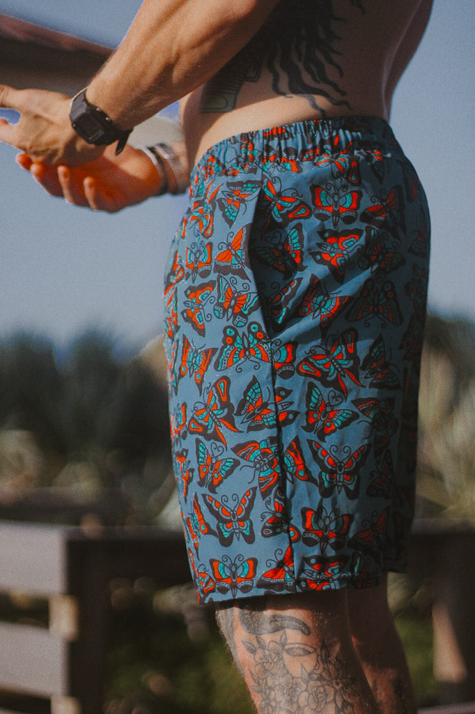 Butterfly Swim Trunks (Blue Edition)