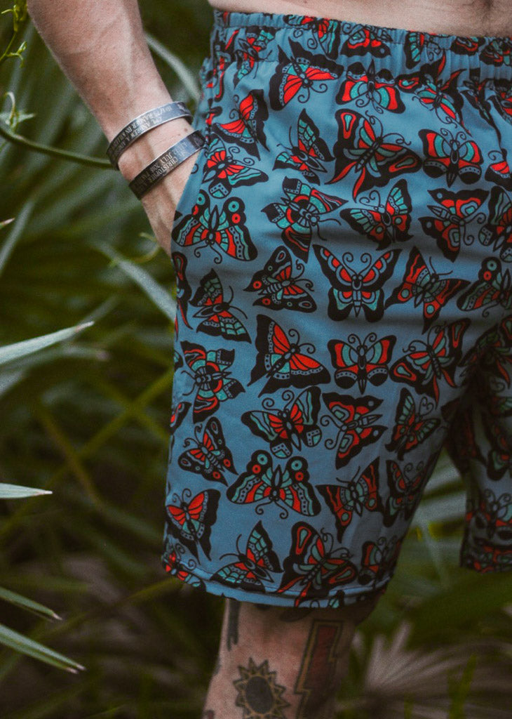 Butterfly Swim Trunks (Blue Edition)