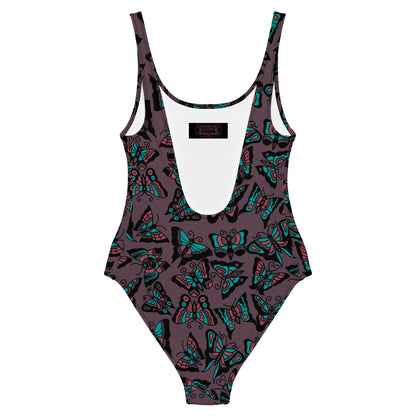 Butterfly One-Piece Swimsuit (Purple Edition)