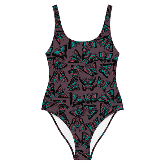 Butterfly One-Piece Swimsuit (Purple Edition)