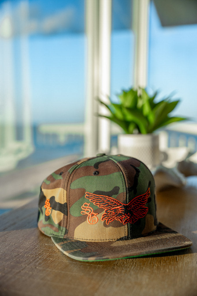 Camo Eagle Snapback Hat