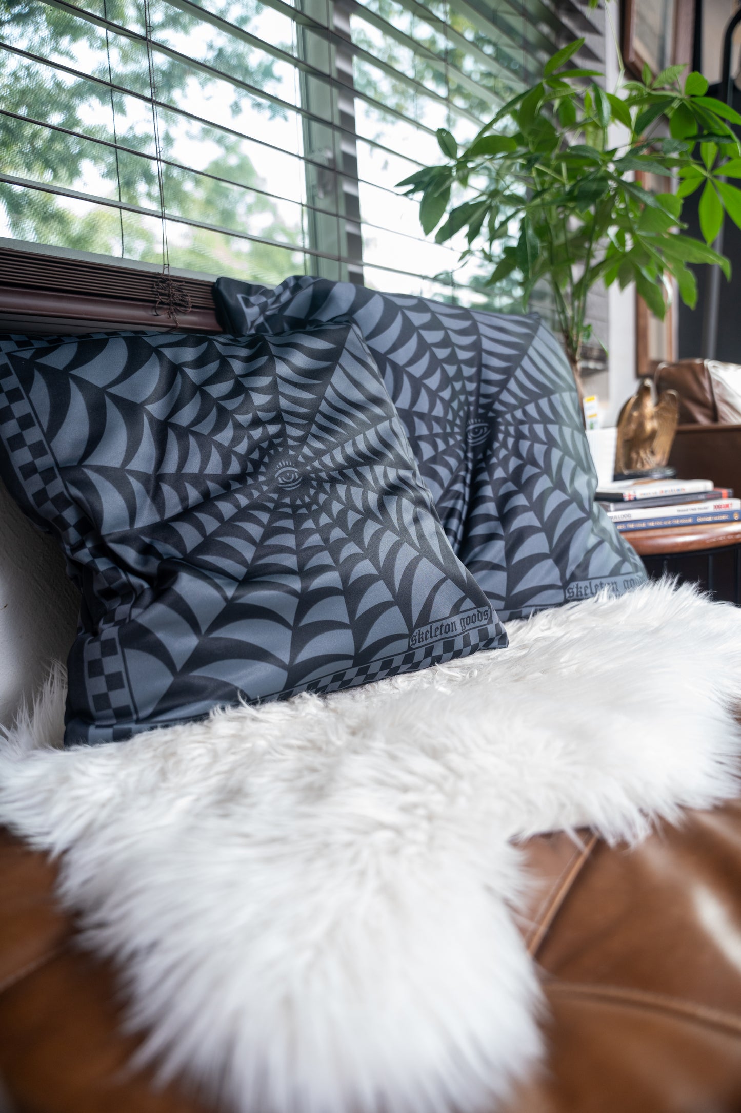 Spider Web Throw Pillow Case