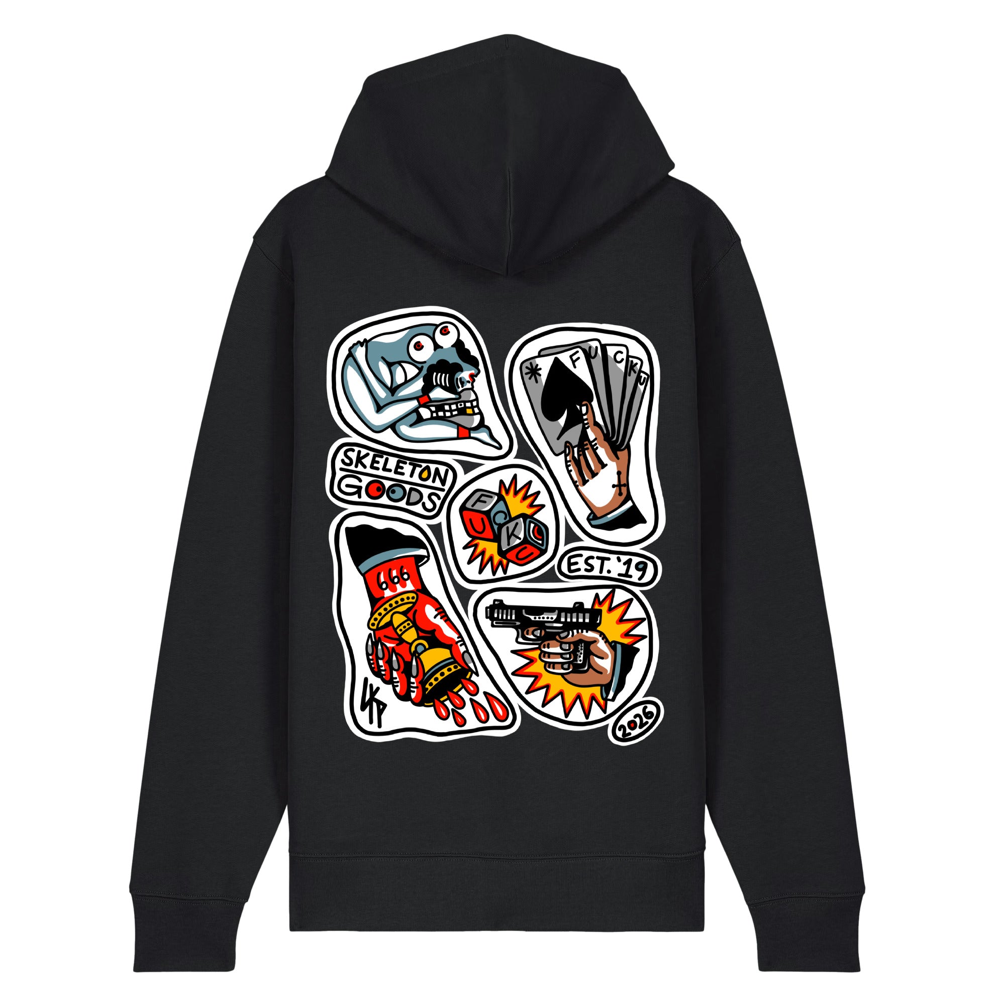 F**k U Unisex heavyweight zip-up hoodie – Skeleton Goods