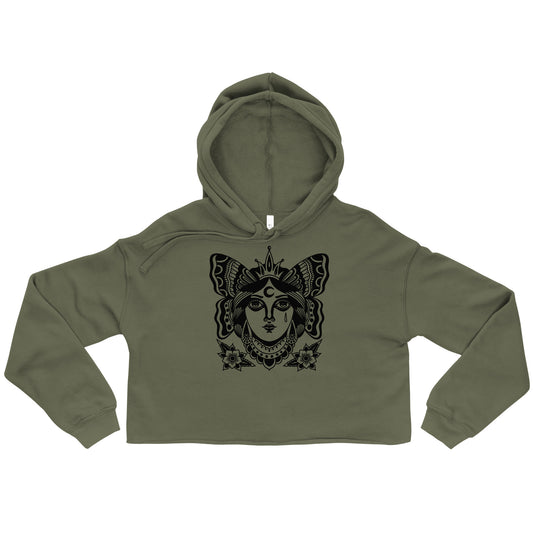 Butterfly Lady Cropped Hoodie