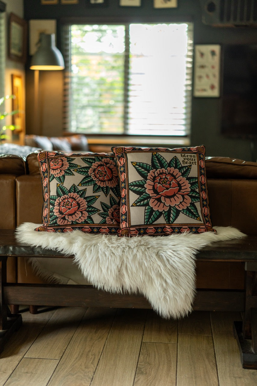 Peony Throw Pillow Case