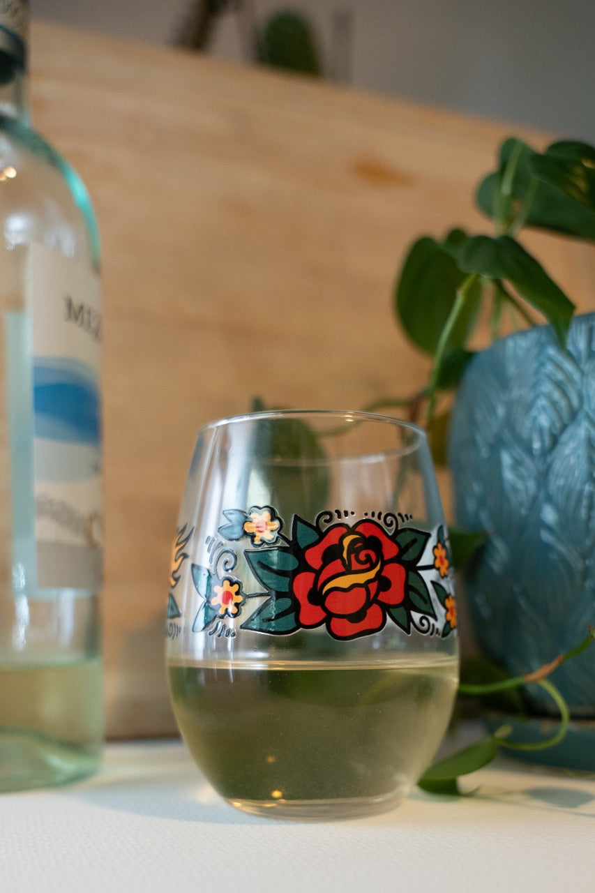 Blossom Stemless wine glass