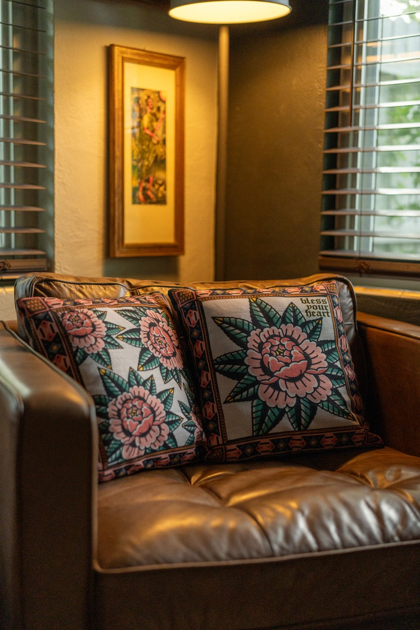 Peony Throw Pillow Case