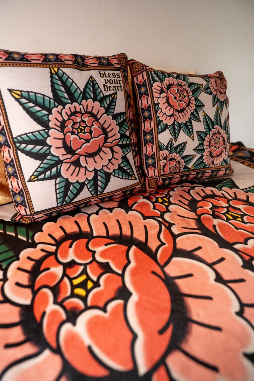 Peony Throw Pillow Case