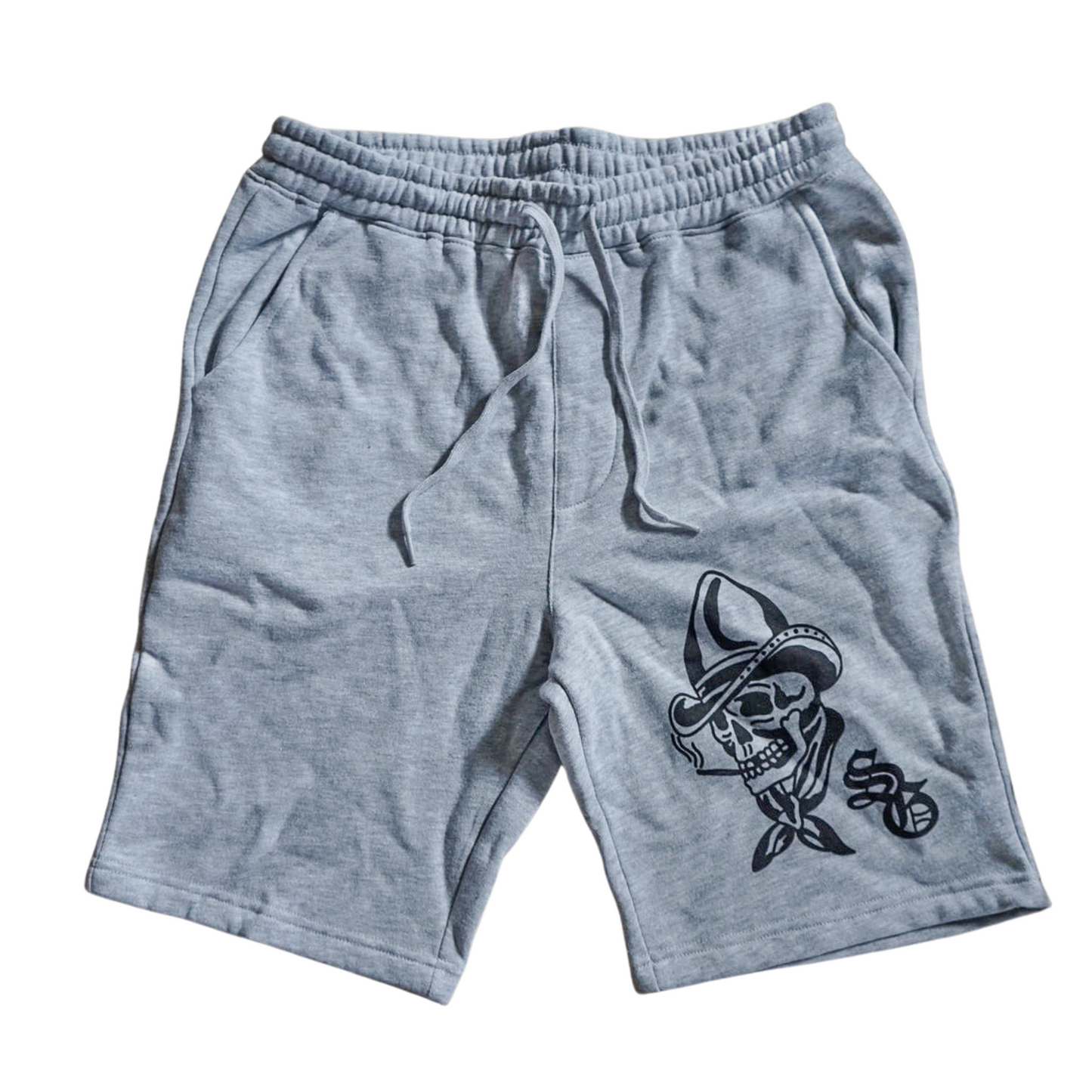 Cowboy Skull Shorts - Gray