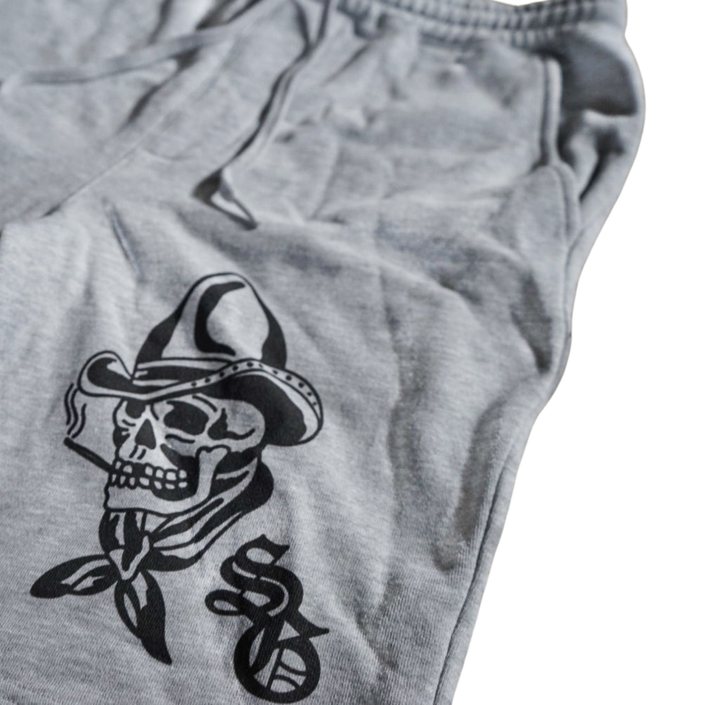 Cowboy Skull Shorts - Gray