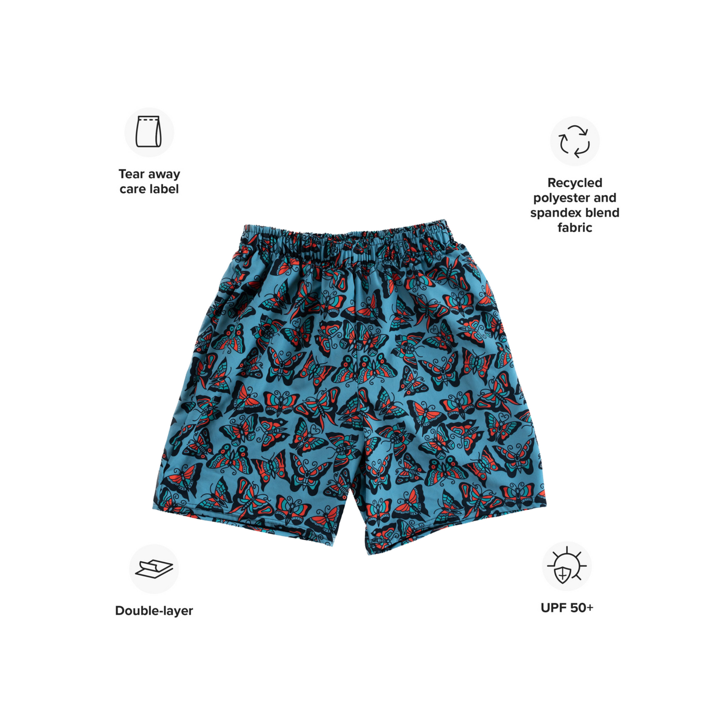 Butterfly Swim Trunks (Blue Edition)