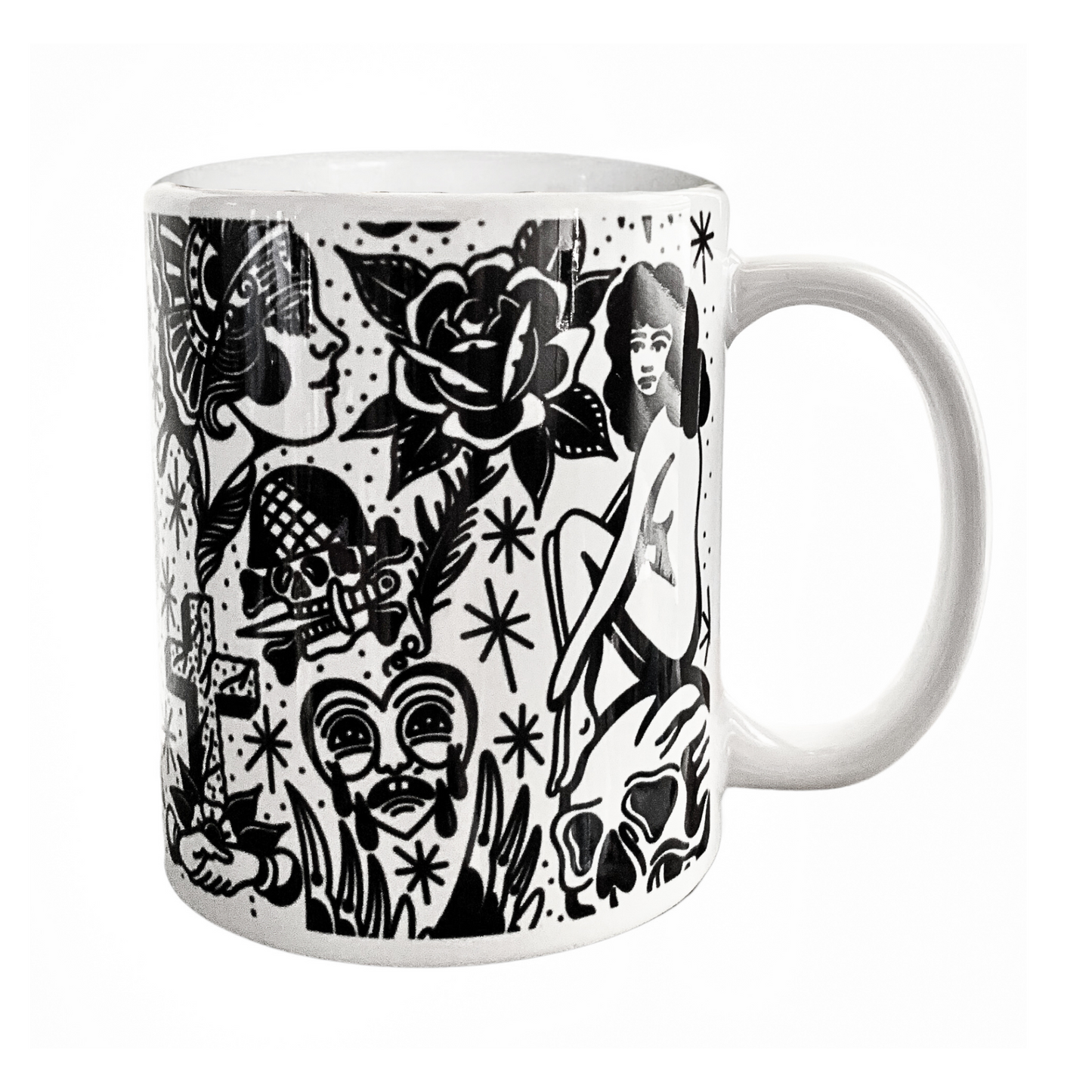 Black & White Tattoo Flash Mug