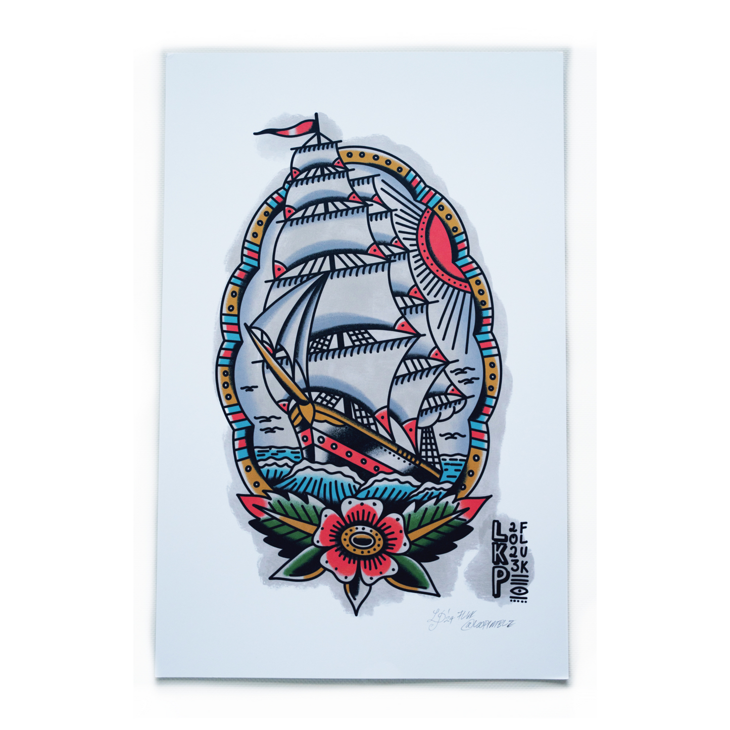 An Old Wooden Ship Fine Art Print