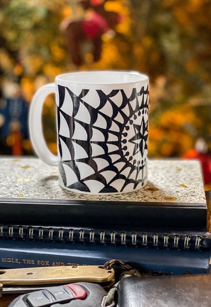 Black & White Spider Web Mug