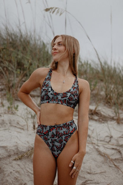 Butterfly Padded Bikini Top (green edition)