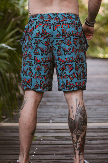 Butterfly Swim Trunks (Blue Edition)