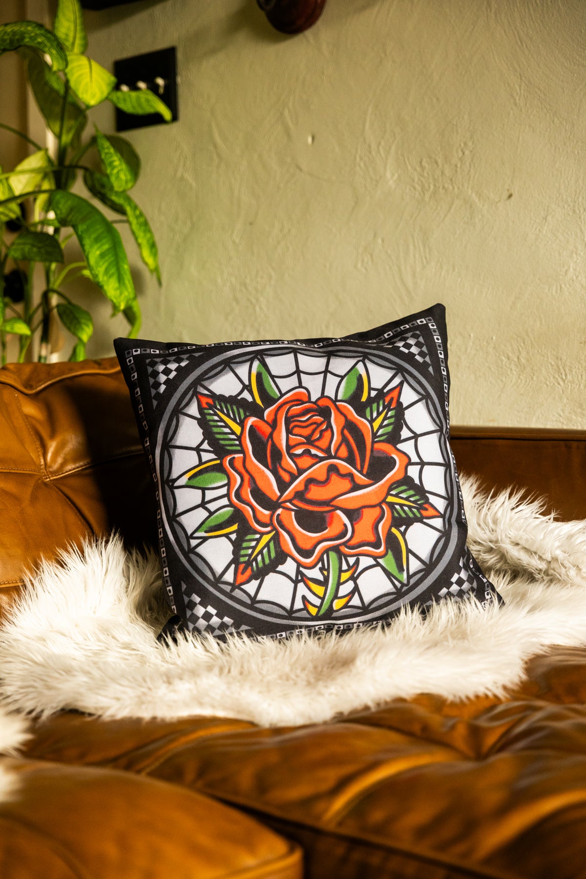 Rose Throw Pillowcase
