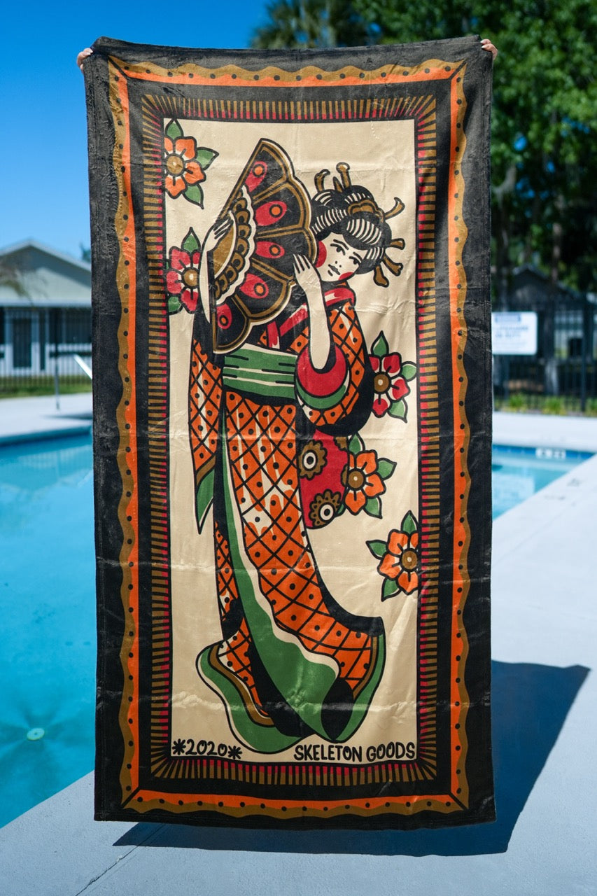 Geisha Beach Towel