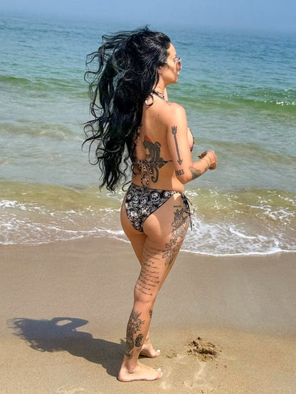 Skull N Bones string bikini bottom