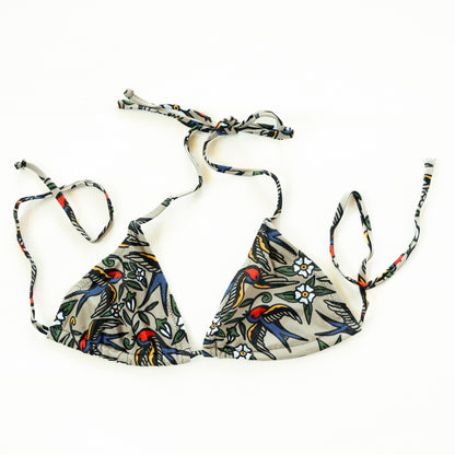 Blue Bird String Bikini Top