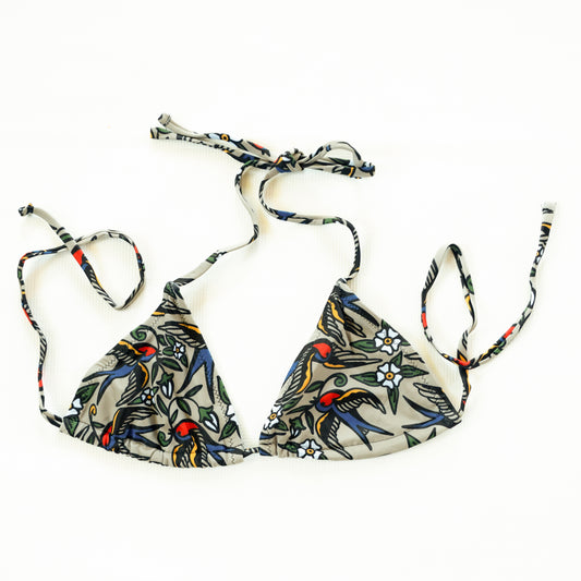 Blue Bird String Bikini Top