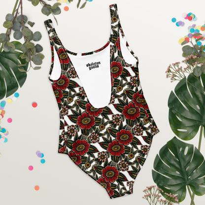 Summer Flowers One-Piece Swimsuit
