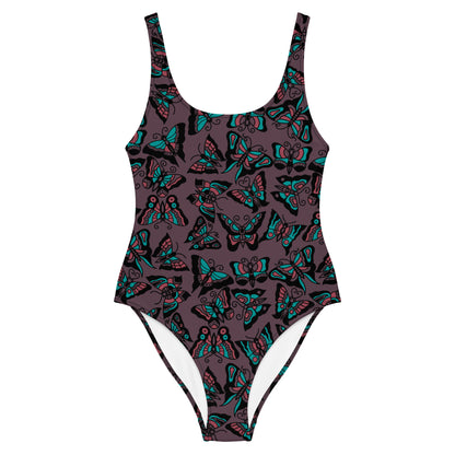 Butterfly One-Piece Swimsuit (Purple Edition)