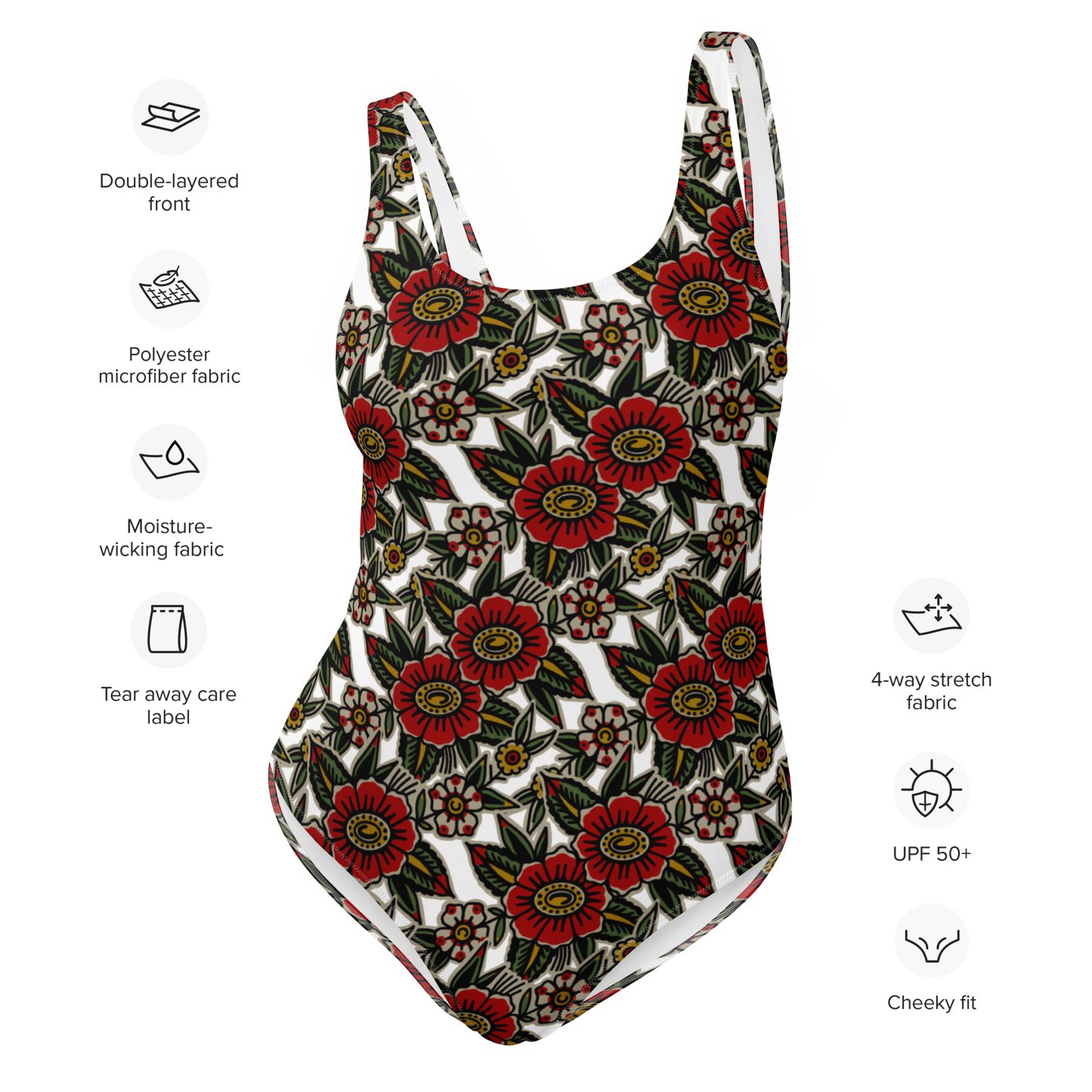 Summer Flowers One-Piece Swimsuit