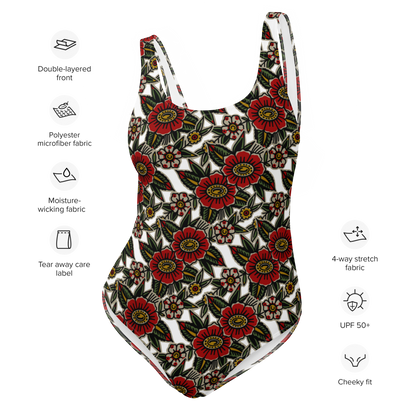 Summer Flowers One-Piece Swimsuit
