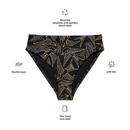 Free Bird Recycled high-waisted bikini bottom