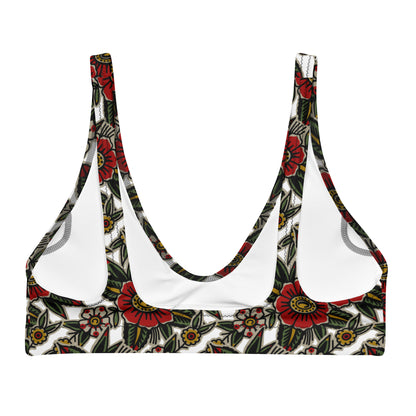 Summer Flowers Recycled Padded Bikini Top