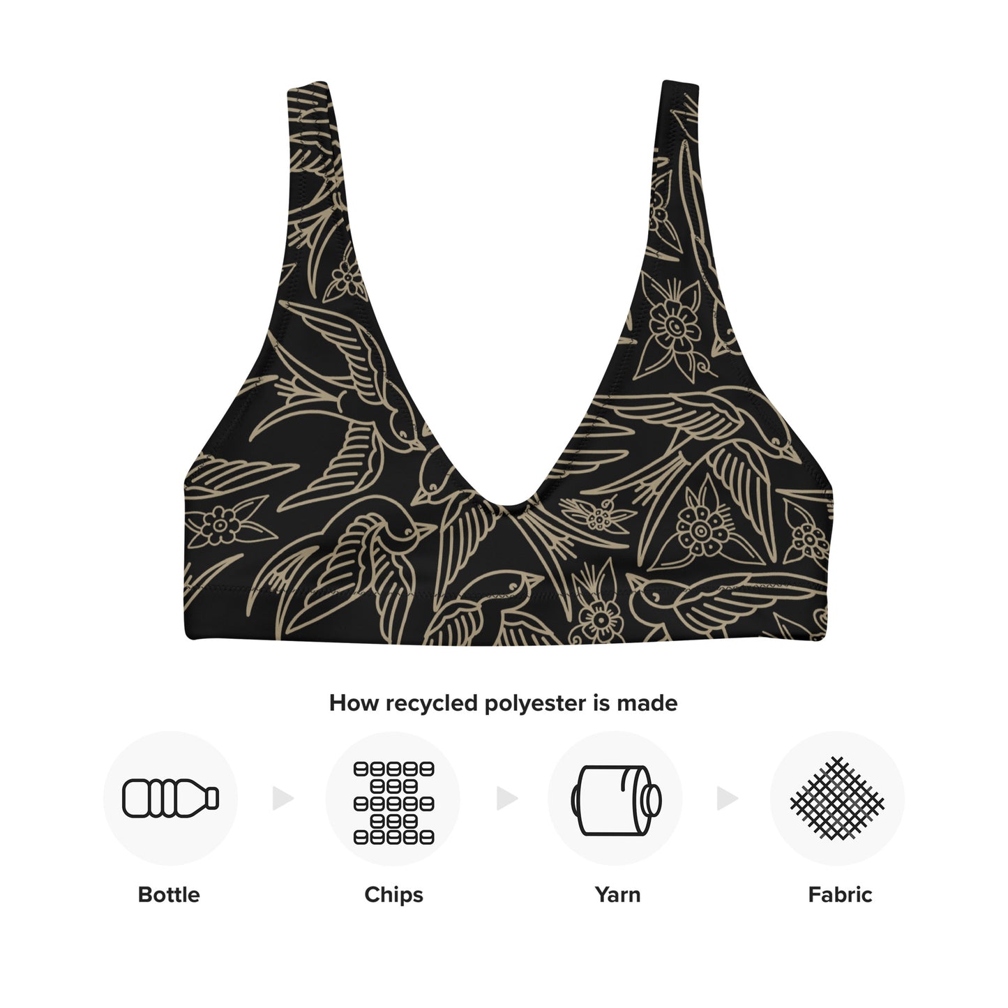 Free Bird Recycled padded bikini top