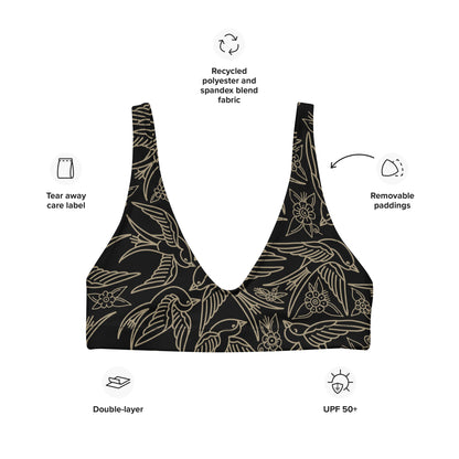 Free Bird Recycled padded bikini top
