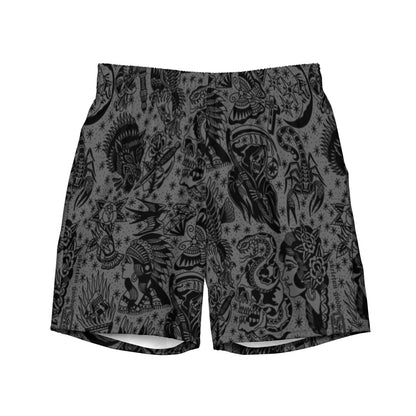 Dark Tattoo Flash Swim Trunks