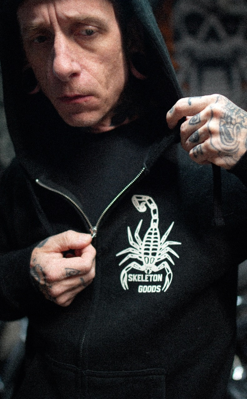 Scorpion Unisex fleece zip up hoodie