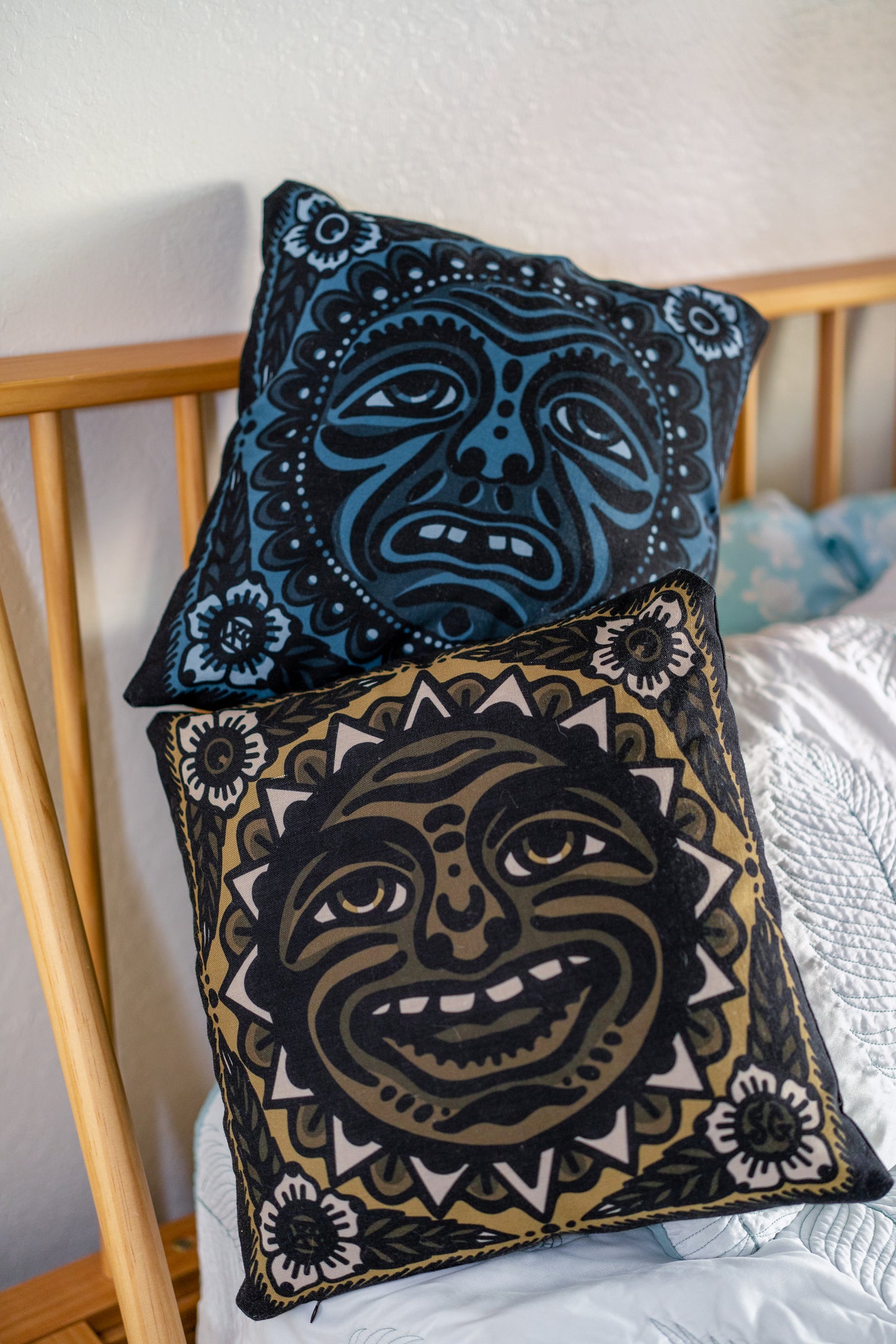 Sun & Moon Throw Pillow case