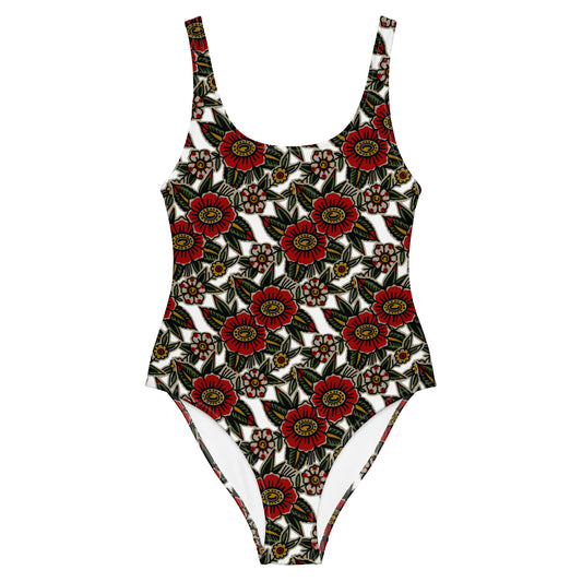 Summer Flowers One-Piece Swimsuit