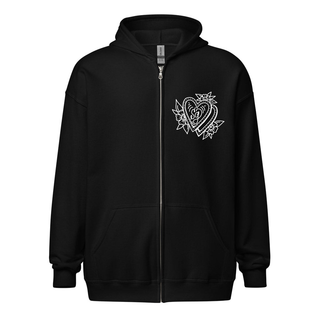 Broken Heart Zipper Hoodie