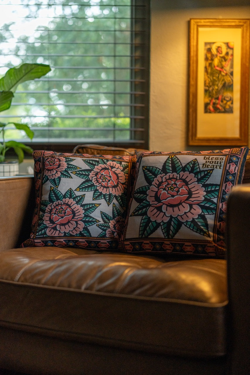Peony Throw Pillow Case