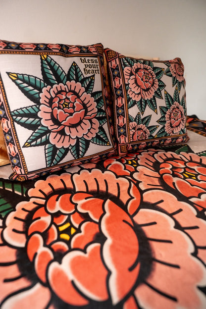 Peony Throw Pillow Case